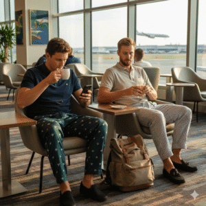 Airport Lounge Scene