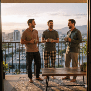  wearing polo pyjama at Balcony