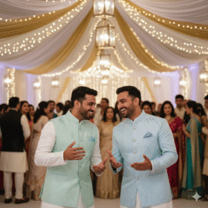 Candid Reception Celebration Nehru jackets for men