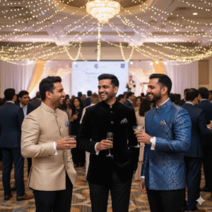 wear nehru jacket at business celebration