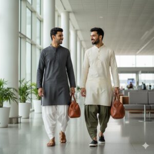 Patiyala pyjama at airport